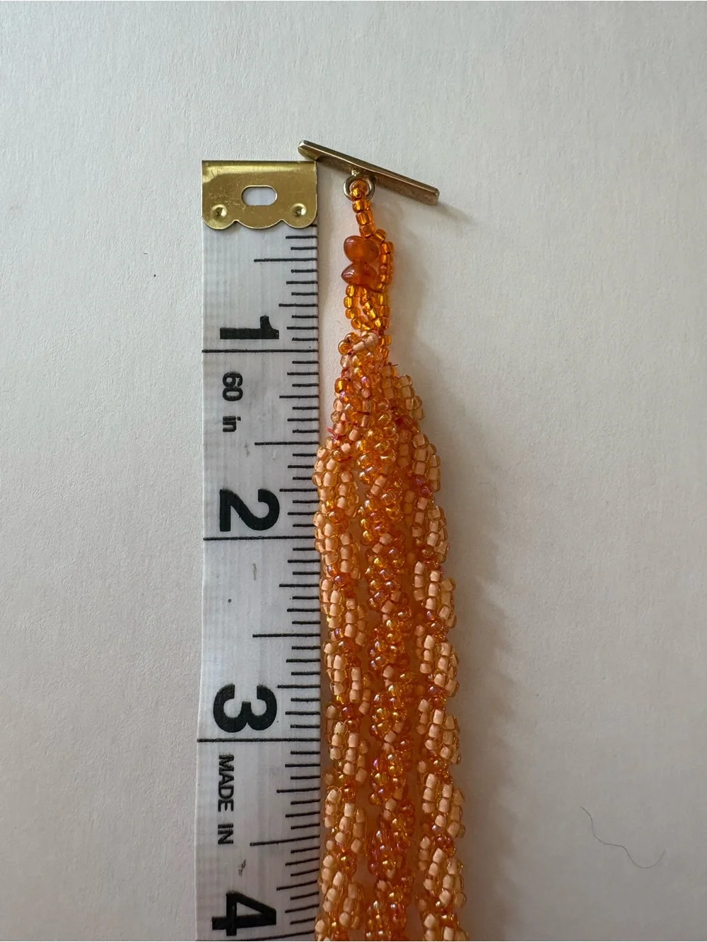 Handcrafted Multi-Color of Orange Seed Beads Beaded Rope Women's Bracelet